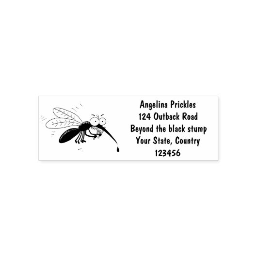 Funny mug insect cartoon illustratie zelfinktende stempel (Design)