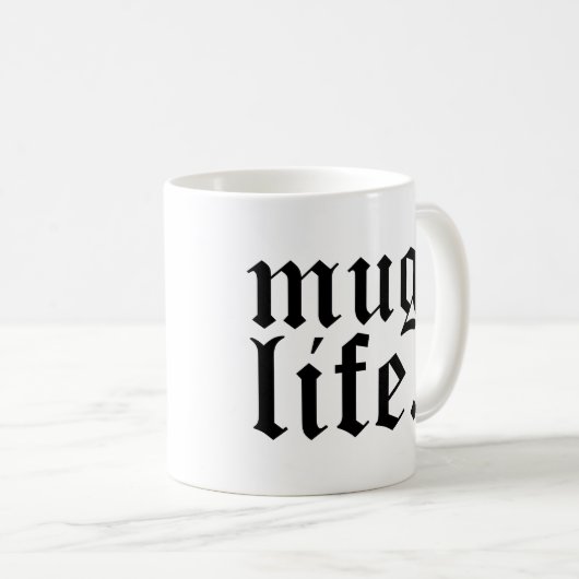 Funny Mug Life Coffee of Tea Mok (Voorkant rechts)