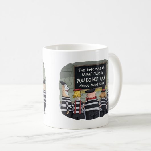 Funny Mug met mimes Koffiemok (Voorkant rechts)