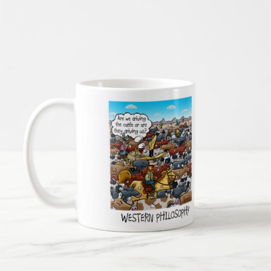 Funny Mug met Westerne filosofie Koffiemok (Links)