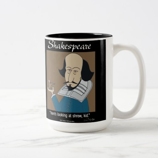 Funny Mug - Shakespeare The Taming of the Shrew Tweekleurige Koffiemok (Rechts)