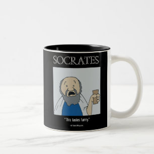Funny Mug - Socrates-Mok Tweekleurige Koffiemok