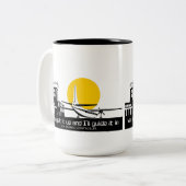 Funny Mug voor luchtverkeersleiders Tweekleurige Koffiemok (Voorkant links)