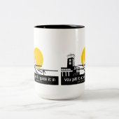 Funny Mug voor luchtverkeersleiders Tweekleurige Koffiemok (Center)