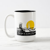 Funny Mug voor luchtverkeersleiders Tweekleurige Koffiemok (Links)