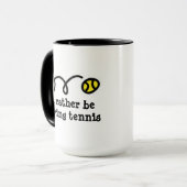 Funny mug voor tennisspeler mok (Voorkant links)