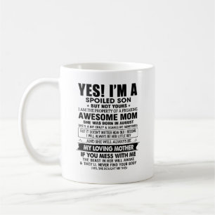 Funny Mug voor Zoon met Crazy Mam Quote Koffiemok