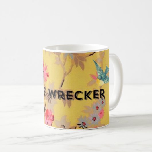 Funny mug yellow  floral koffiemok (Voorkant rechts)