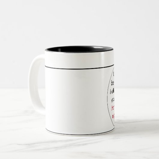 Funny Mugs: Houd Handen van mijn Mok (Voorkant links)