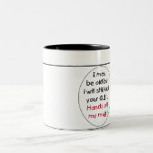 Funny Mugs: Houd Handen van mijn Mok (Center)