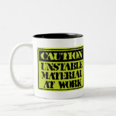 Funny Mugs: Onstabiele materialen op het werk Tweekleurige Koffiemok (Links)