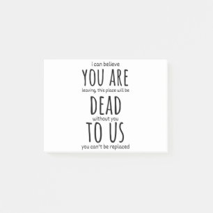 Funny mugs voor collega, je bent nu dood voor ons. post-it® notes