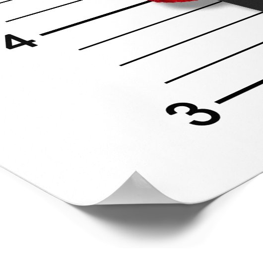 Funny Mugshot Giraffe voor kerstmis Poster (Hoek)