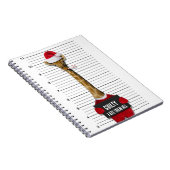 Funny Mugshot Guilty Giraffe Kerstmis Notitieboek (Rechterzijde)