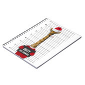 Funny Mugshot Guilty Giraffe Kerstmis Notitieboek (Linkerzijde)