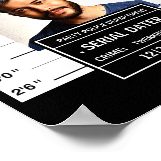 Funny Mugshot Ster Poster (Hoek)