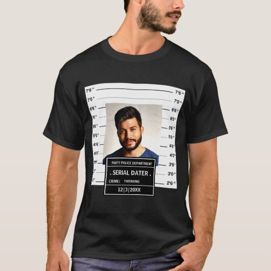 Funny Mugshot Ster  T-shirt (Voorkant)