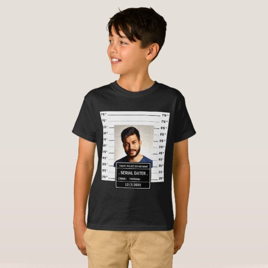 Funny Mugshot Ster T-shirt (Voorkant volledig)