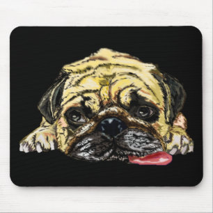 Funny Muismat met Pug Dog - Uw kleuren