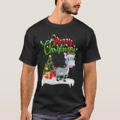 Funny Mule Dierenvriend Xmas Lighting Mule Christm T-shirt (Voorkant)