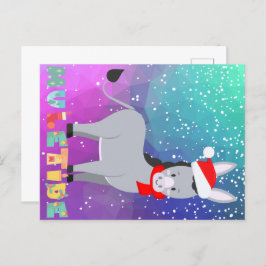Funny Muletide-Briefkaart voor Kerstmis Briefkaart