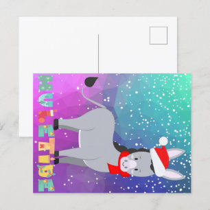 Funny Muletide-Briefkaart voor Kerstmis Briefkaart