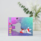 Funny Muletide-Briefkaart voor Kerstmis Briefkaart (Staand voorkant)