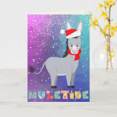 Funny Muletide-kerstkaart Kaart (Gele Bloem)