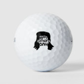 Funny Mullet Happy Vaderdag Golfballen (Voorkant)