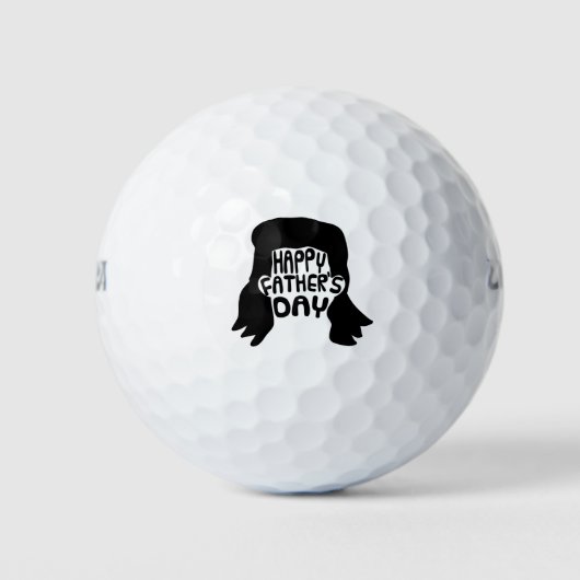 Funny Mullet Happy Vaderdag Golfballen (Voorkant)