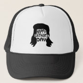 Funny Mullet Happy Vaderdag Trucker Pet (Voorkant)