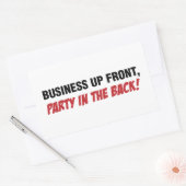 Funny Mullet Qoute, Business and Party Rechthoekige Sticker (Envelop)