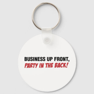 Funny Mullet Qoute, Business and Party Sleutelhanger