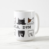 Funny Multicolor Cat Lijst   Koffiemok (Voorkant rechts)