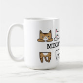 Funny Multicolor Cat Lijst   Koffiemok (Links)