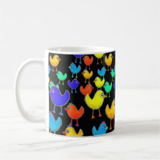 Funny Multicolored Birds Koffiemok