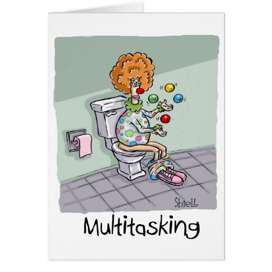 Funny Multitasking Kaarten en cadeaus (Voorkant)