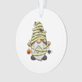 Funny Mummy Gnome met Jack O' Lantern Halloween G Ornament (voorkant)