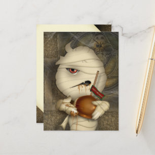 Funny Mummy Halloween Costume Briefkaart