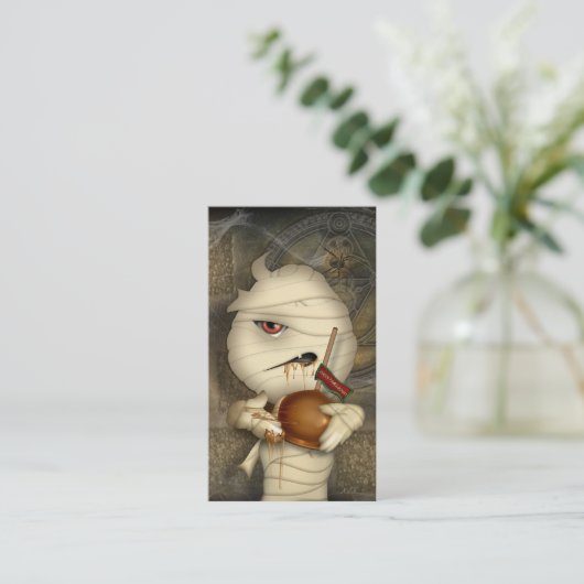 Funny Mummy Halloween Costume Visitekaartje (Staand voorkant)