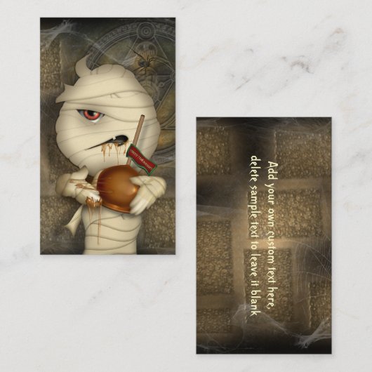 Funny Mummy Halloween Costume Visitekaartje (Voorkant / Achterkant)
