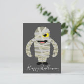 Funny mummy zombie Halloween thema Briefkaart (Staand voorkant)