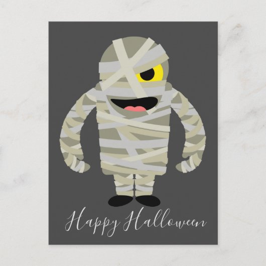 Funny mummy zombie Halloween thema Briefkaart (Voorkant)