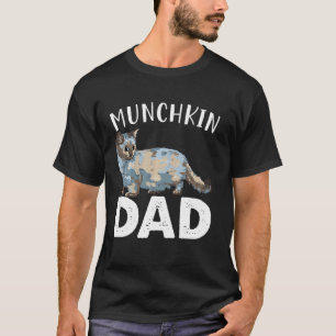 Funny Munchkin Papa Cute Love Cats Mannen Father D T-shirt