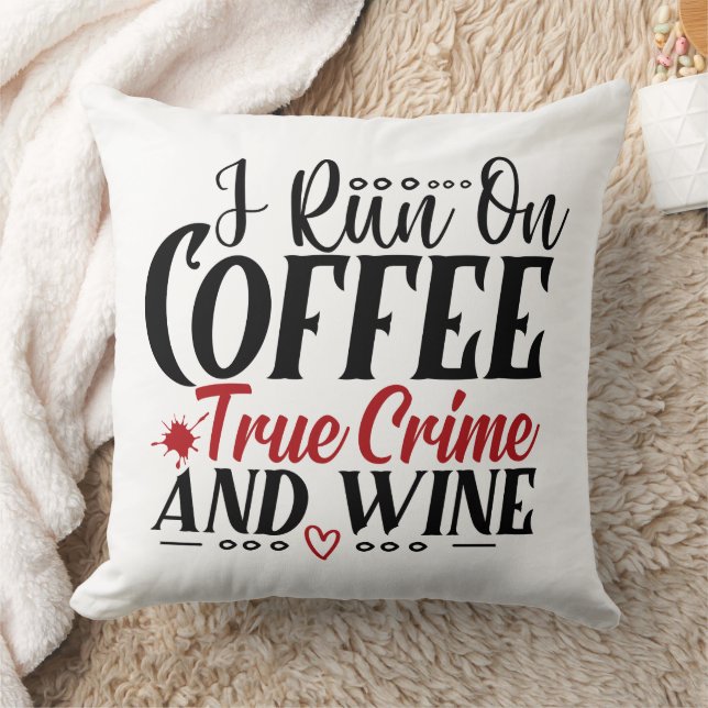 Funny Murder Shows Wine Coffee True Crime Kussen (Deken)