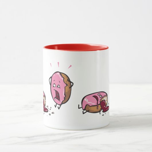 Funny Murged Doughnut Cartoon Mok (Midden)