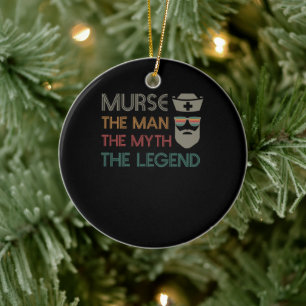 Funny Murse Male Nurse RN LPN CNA Keramisch Ornament