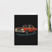 Funny Muscle Car Christmas Graphics Lights Lover Kaart (Voorkant)