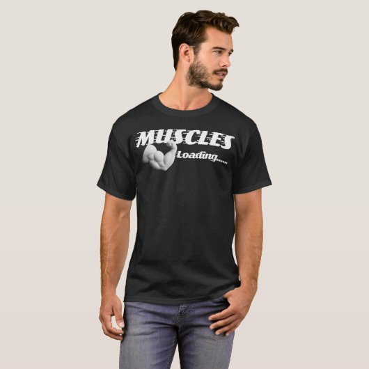Funny Muscles Bodybuilder & Gym Heren T-Shirt (Voorkant volledig)