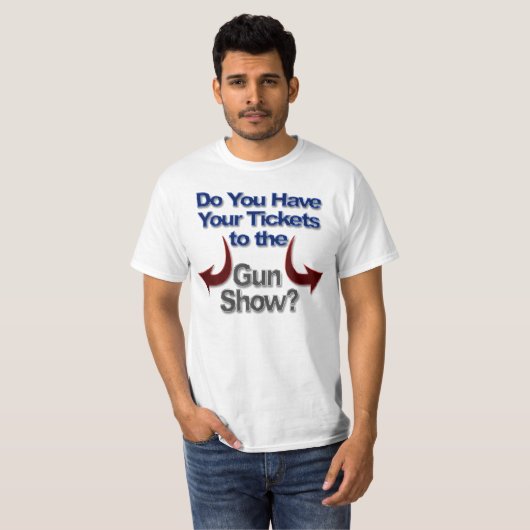 Funny Muscles Pistool Show T-Shirt (Voorkant volledig)